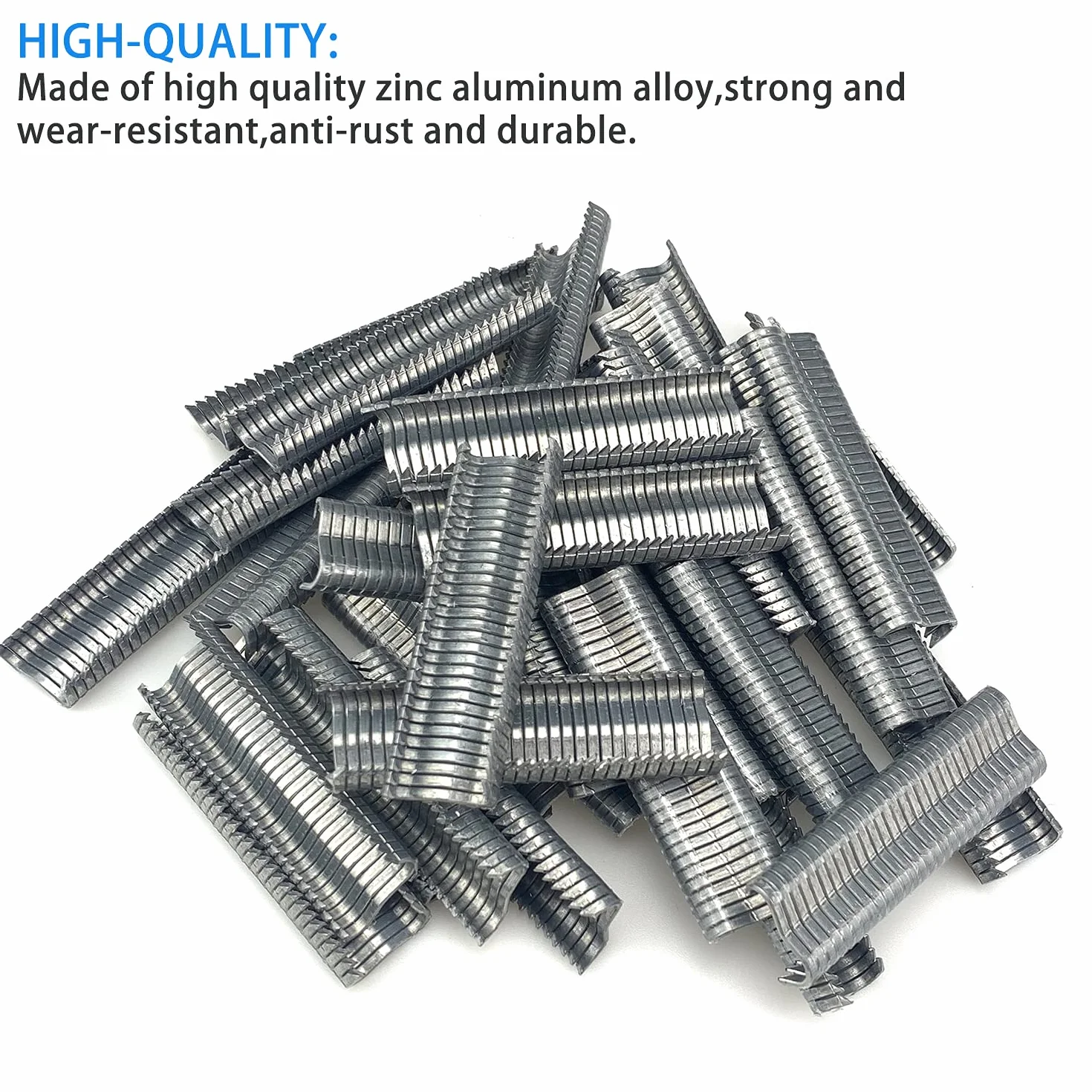 Lot de 1 200 pinces à ongles M pour cage à poulet, fil à souder, joints de soudure, pinces à anneaux de porc pour cages d'animaux domestiques, clôtures (clous M uniquement)