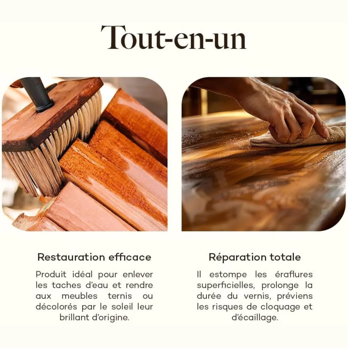 Raviveur Rénovateur Universel meubles et bois 400ML - Nettoyant Sol et bois verni ou ciré LIGHTNING (Flacon)