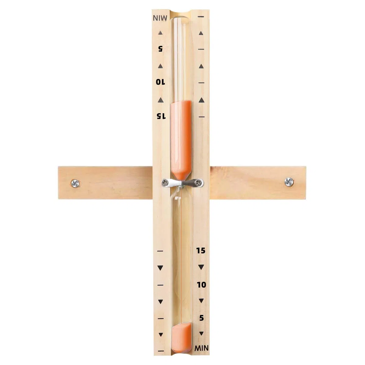 Sablier pour Sauna 15 Minutes en Bois 100% Naturel – Horloge de Sauna Élégante avec Sable Ultra Fin – Minuteur Relaxation & Bien-être, Sans Verre, Design Zen & Durable