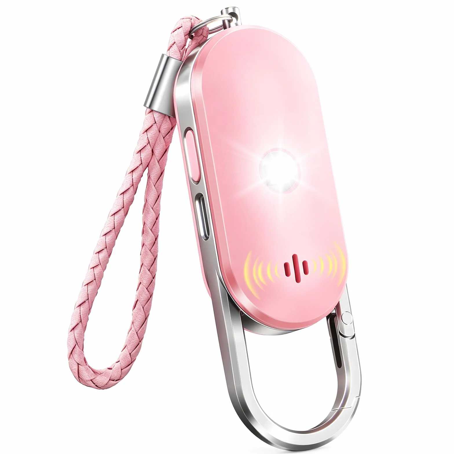 ISEYOU Alarme Personnelle Anti Agression, 130dB Porte-Clé Alarme avec Double Haut-Parleur, Flash LED Puissant et Avertisseur de Batterie Faible, Kit d'Auto-Défense pour Femmes/Enfants/Personnes âgées
