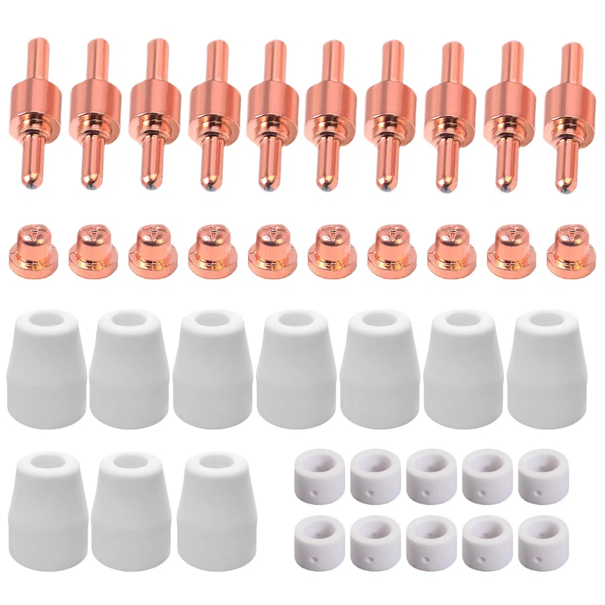 Lot de 40 Électrodes de Buse de Découpeur Plasma PT-31 Consommables pour CUT40 CUT50D CT312(Standard)
