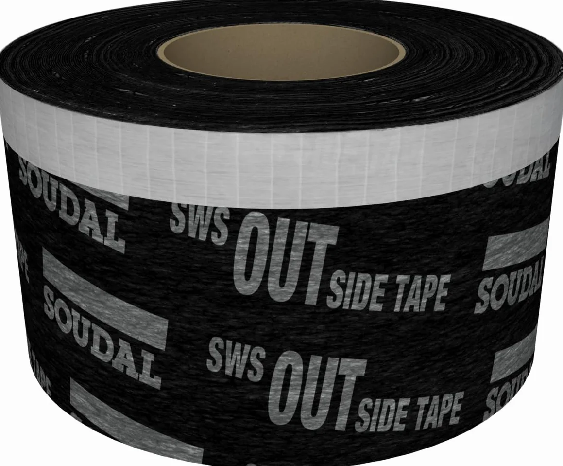 Soudal SWS Joint de fenêtre standard pour intérieur et extérieur étanche à l'air et à la pluie avec bande adhésive Largeur 70-300 mm Rouleau de 30 m (pour l'extérieur, 100 mm)