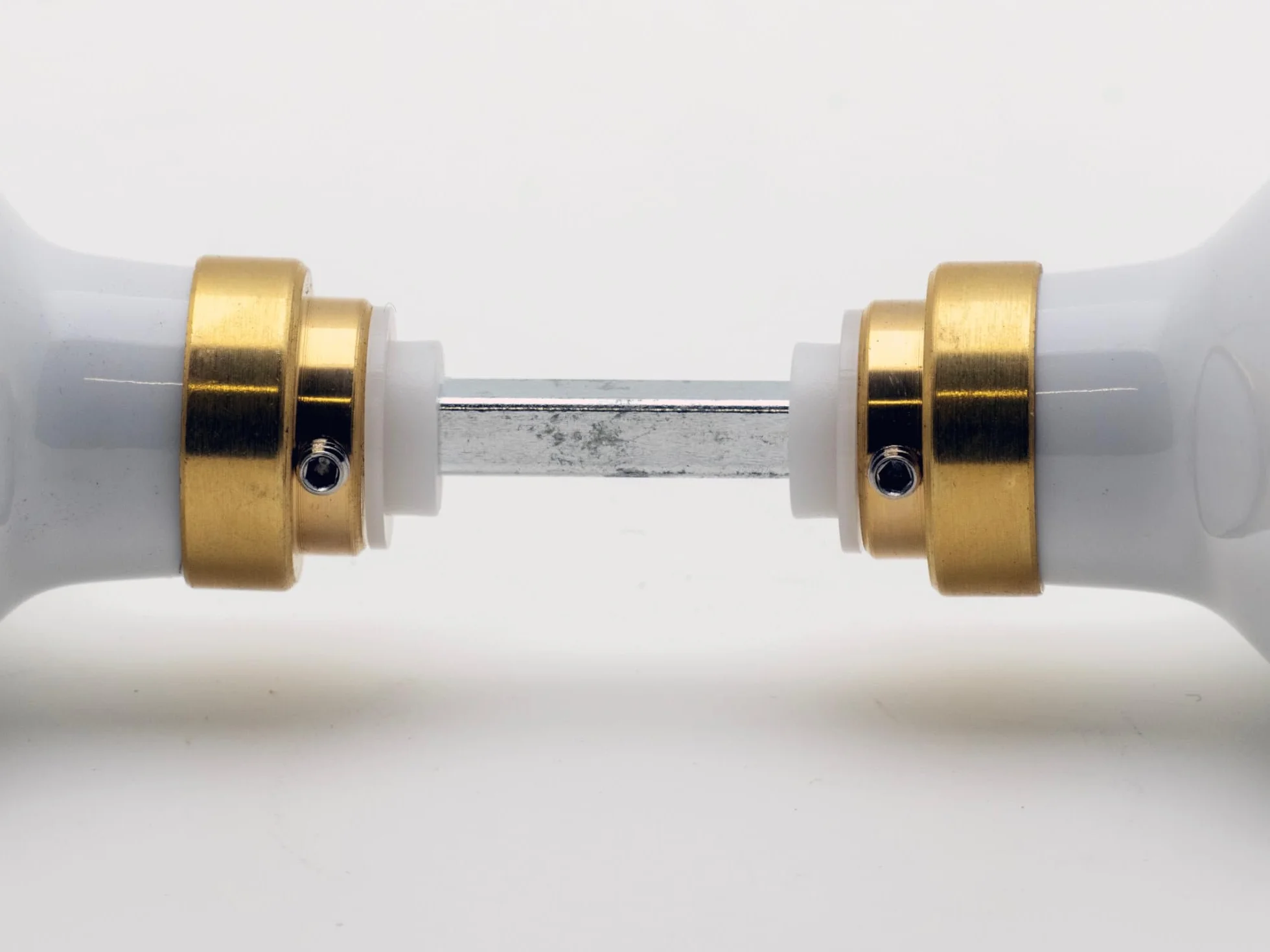 211612 Double Porcelaine Poignée de porte Blanc