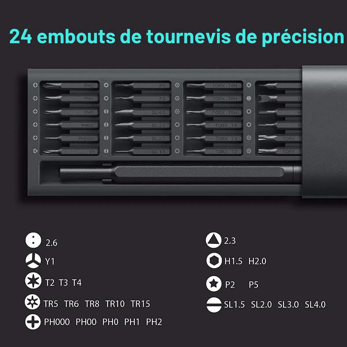 XIAOMI MIJIA TOURNEVIS DE PRÉCISION KIT 24 EN 1 GLOBAL