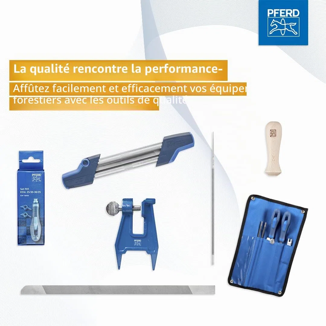 PFERD Chisel 18801226 Lime triangulaire Longueur 175 mm Coupe 2 dans un sac en plastique pour réparer et affûter les chaînes de tronçonneuse à dents carrées