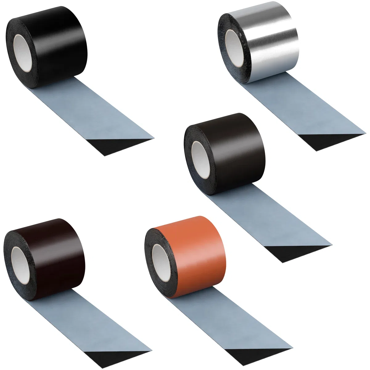 Ruban bitumineux 150 mm x 10 m, bande étanche auto-adhésive pour toiture, réparation fuite, résistance UV, humidité, aluminium, Anthracite RAL 7021