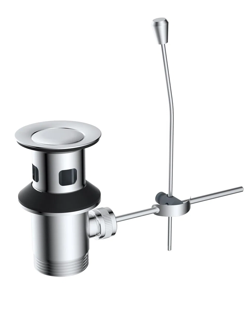 Hibbent Bonde de Lavabo 1-1/4 Pouces avec Tige de Levage - Déchets Universels Compatible Tous Lavabos/Éviers de Salle de Bains (Accessoires Vanité Standard)