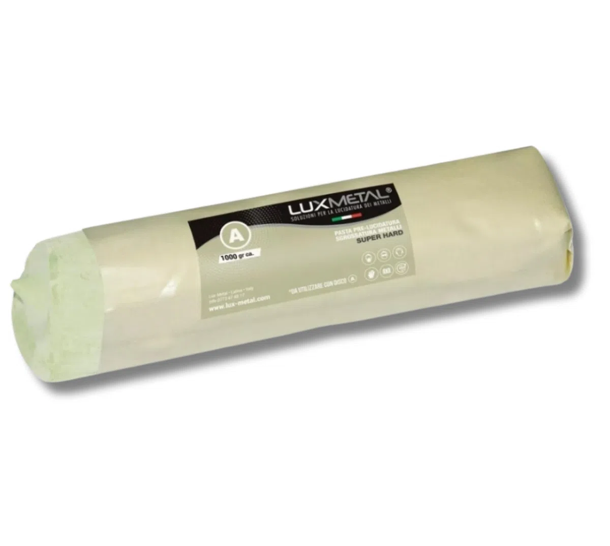 Lux Metal - Pate A Polir Abrasive Super Hard Blanc 1 kg De Polissage Metal Acier Inox Alu Lustrage Aluminium Efface Rayures Bronze Fer Pour Metaux Laiton Nettoyage Cuivre Or Argent Polish Couteau