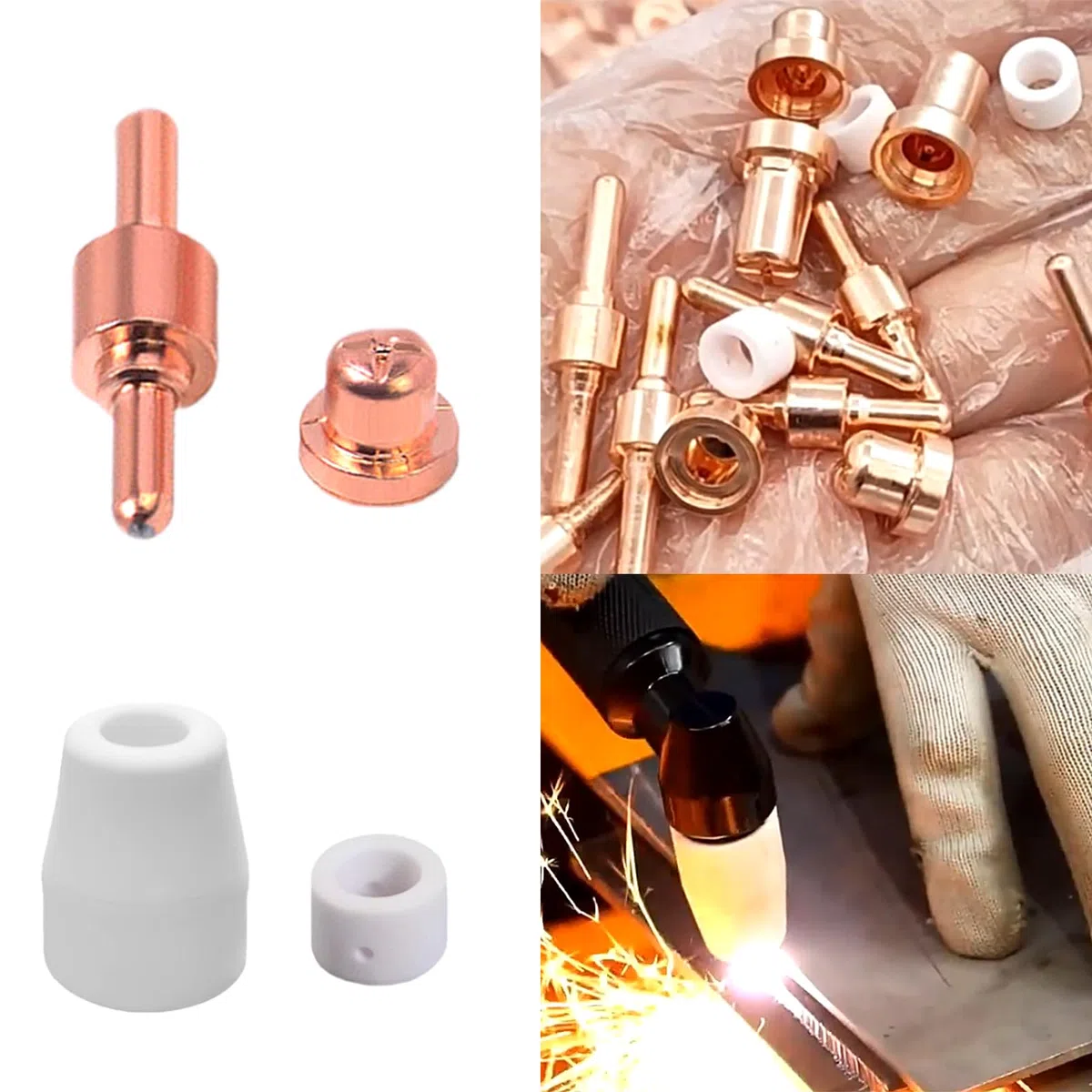 Lot de 40 Électrodes de Buse de Découpeur Plasma PT-31 Consommables pour CUT40 CUT50D CT312(Standard)