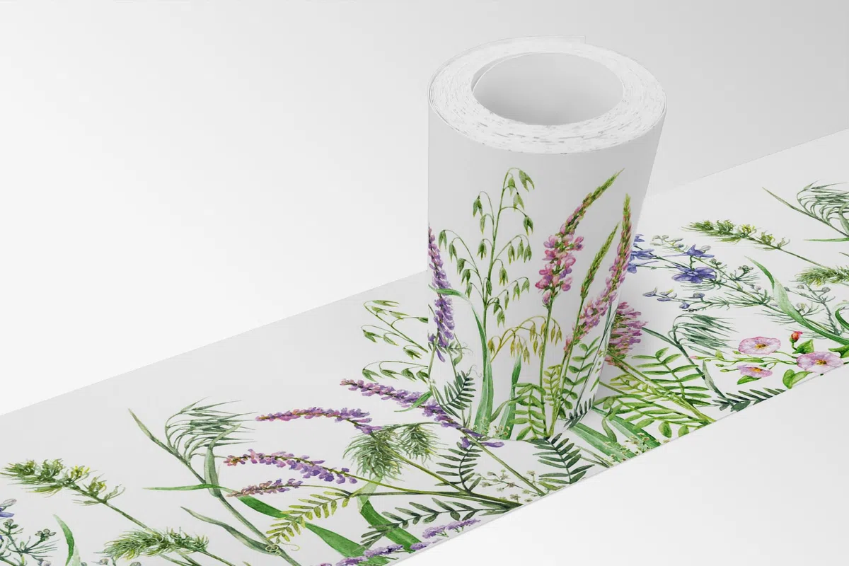 Dimex Frise adhésive FLEURS DE PRAIRIE - Frise murale pour papier peint - Tatouage mural décoratif pour murs, meubles, plafonds, papiers peints, portes - sur 5 m x 0,15 m par rouleau
