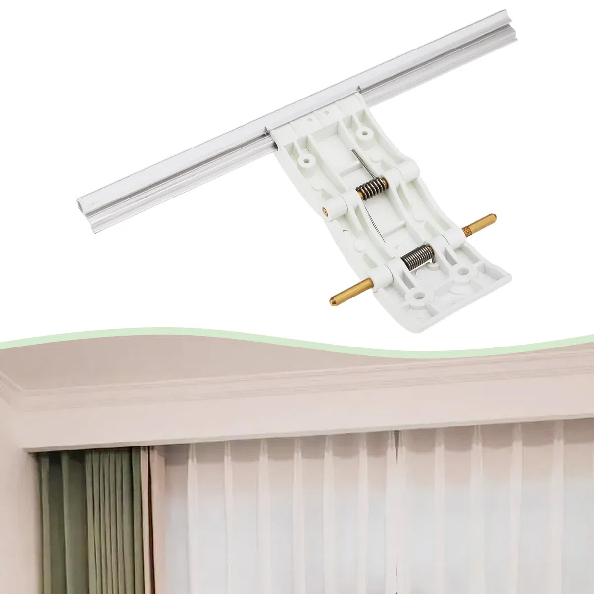 EMSea Rouleau de sangle de verrouillage pour porte de garage, rideau de porte flexible, support de verrouillage de rideau de porte convient pour lattes de 55 mm