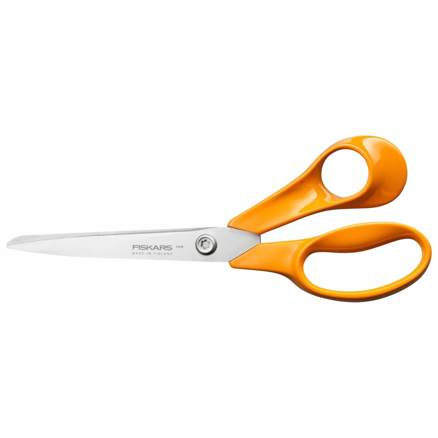 Fiskars Classic Ciseaux Universels, Pour Droitier, Longueur Totale : 21 cm, Vis Torx Améliorée et Poignée Plus Ergonomique, Acier de Qualité/Plastique, Orange, 1075033