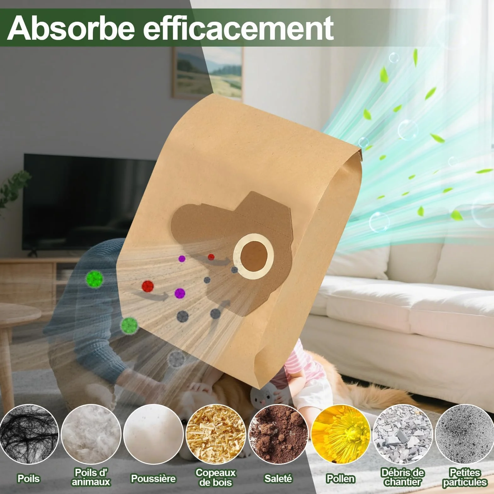 12 Sac pour Aspirateur Parkside PWD 25 PWD 30 PNTS 1500 1600 A1 A2 B1 B2 B3 C1 C4 D1 E2