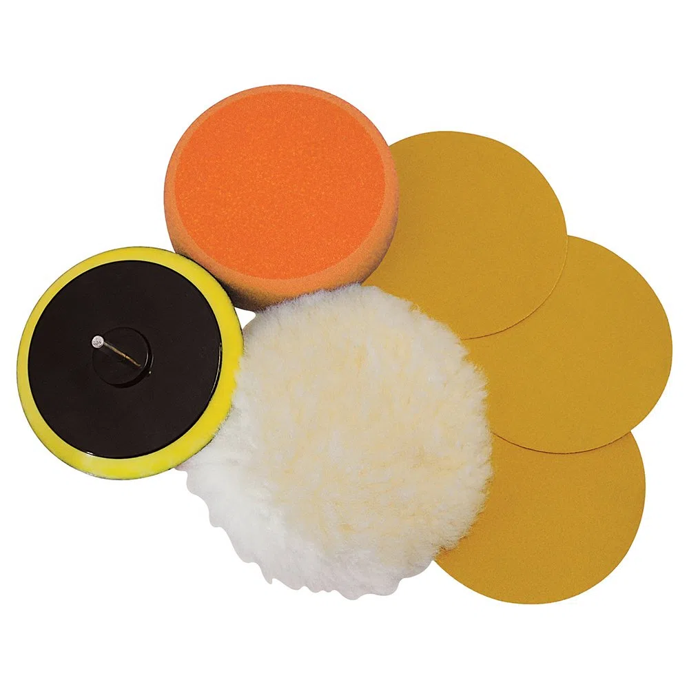 Silverline 107912 Boîte 6 pièces de ponçage/polissage sur perceuse 125 mm