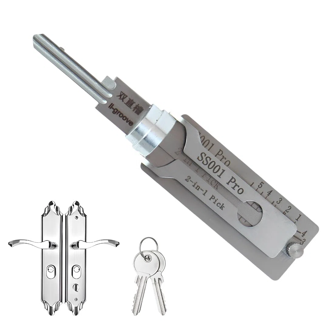 Passe partout Outil De Crochetage De Serrure Et Décodeur 2 En 1,kit De Crochetage De Serrure De Porte,lock Pick Decoder,outil Crochetage Et Décodeur Serrure,SS002 PRO