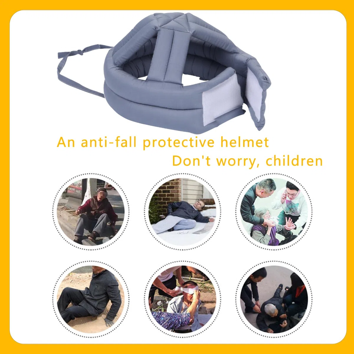 Casque De Protection Épais Souple Et Réglable Respirant pour Personnes Âgées, Casque De Sécurité Anti-Chute pour Tête De Personne Âgée, Protecteur De Tête pour Adulte