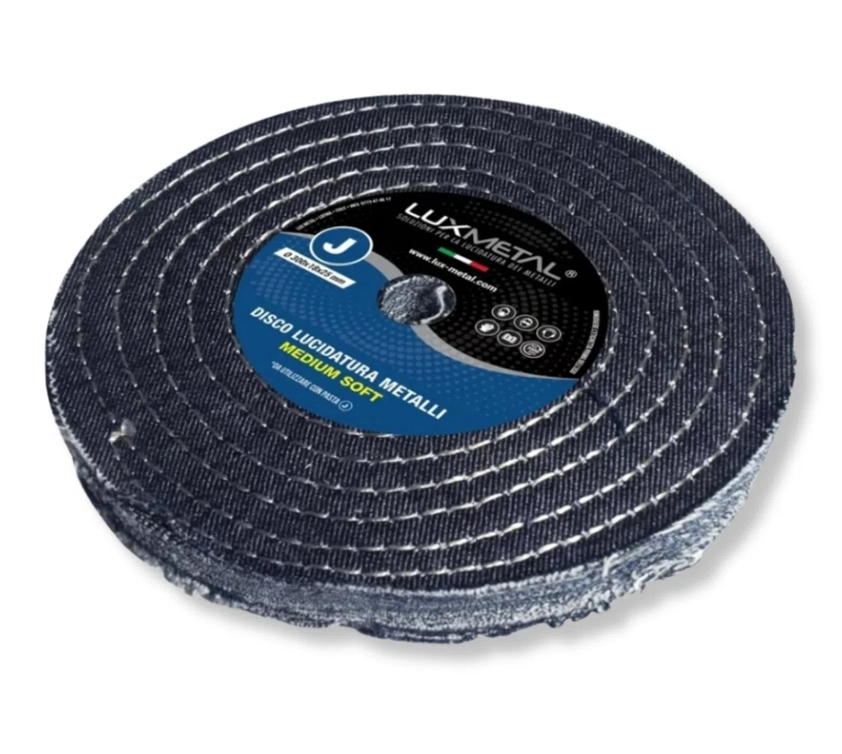 Lux Metal Disque Polissage Moyen Doux 300 mm Coton Jeans Robuste Roue Pour Polisser Miroir Métaux En Acier Inoxydable Disques Polissage Meuleuse En Laiton Cuivre Fer Marbre