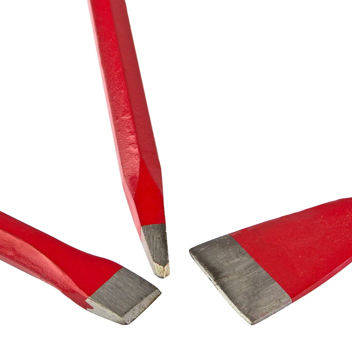Lot de 3 burins à main plats et pointus avec protection des mains