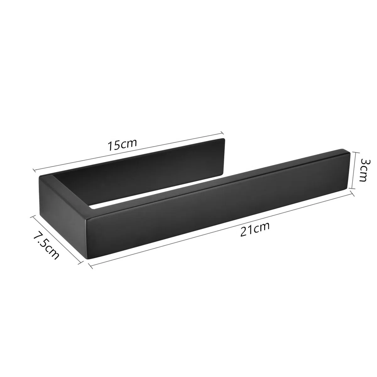 Anneau Porte-Serviettes Porte-Serviettes, 304 Acier Inoxydable Support de Serviettes Accessoirs WC Salles de Bains (sans perçage, Noir)