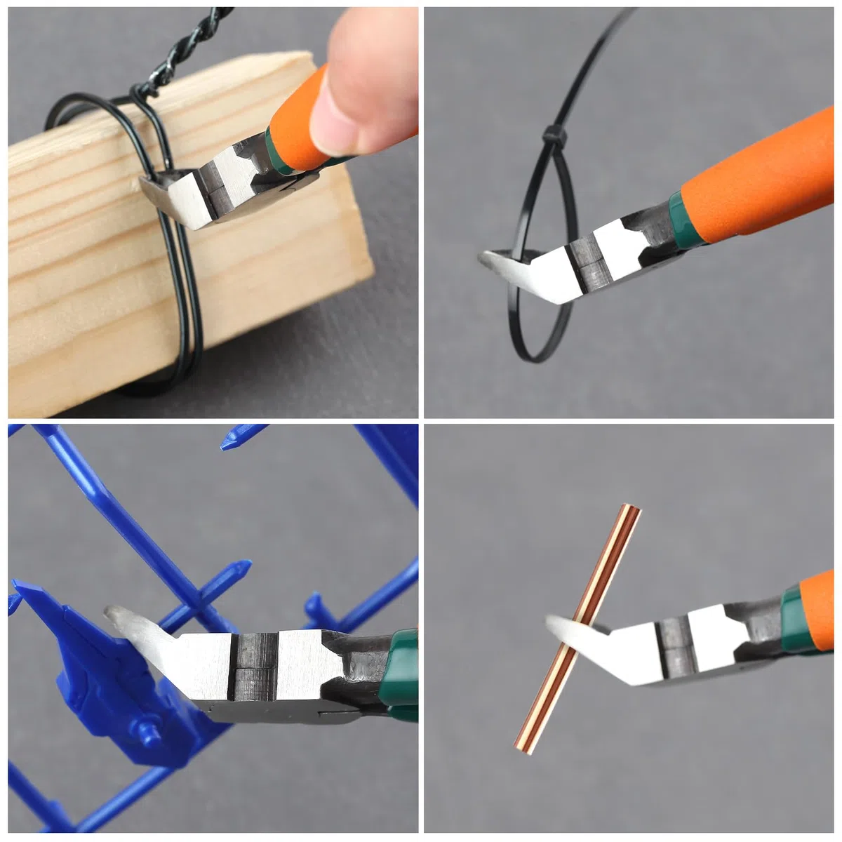 LEONTOOL Pince diagonale pour plastique à coupe affleurante, 45 coupe-fils coudés pour travaux manuels, coupe-fil, pince coupante pour la fabrication de bijoux, électronique, modèle, floral