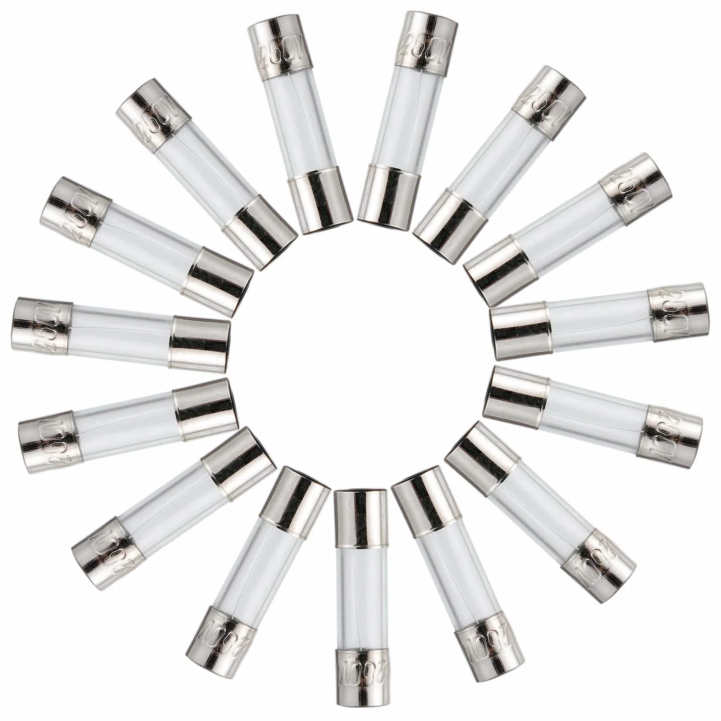 BOJACK 24 valeurs 360 pièces Kit d'assortiment de fusibles en verre à fusion rapide 250V 5x20mm 6x30mm 0,25 0,5 1 2 3 4 5 6 7 8 10 12 15 20A Emballage dans une boîte en plastique transparente