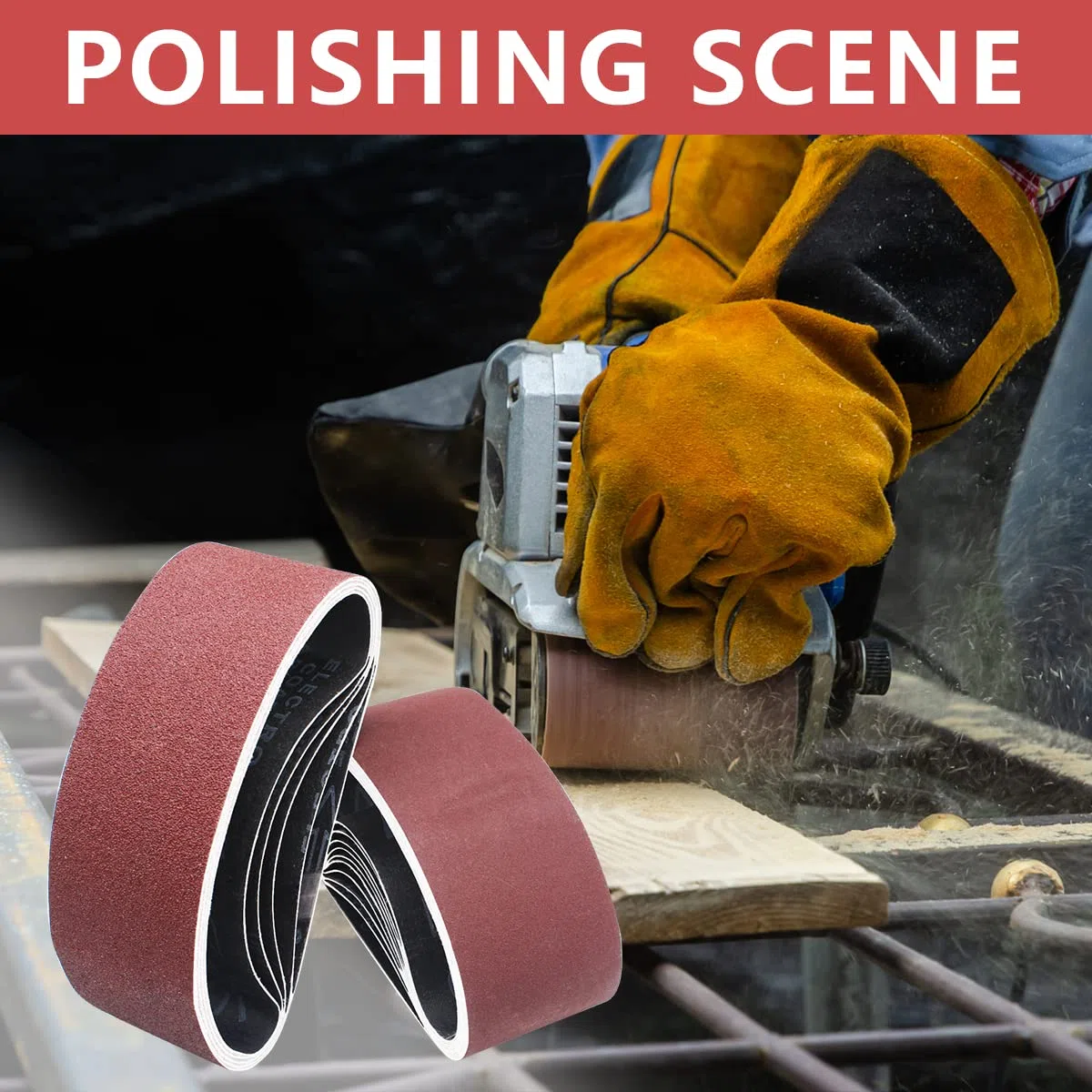 Senmai Tools 15 Pièces bandes abrasives 75 x 510 mm, (grain 40 80 120 150 240) Bandes abrasives professionnelles pour le bois, la peinture