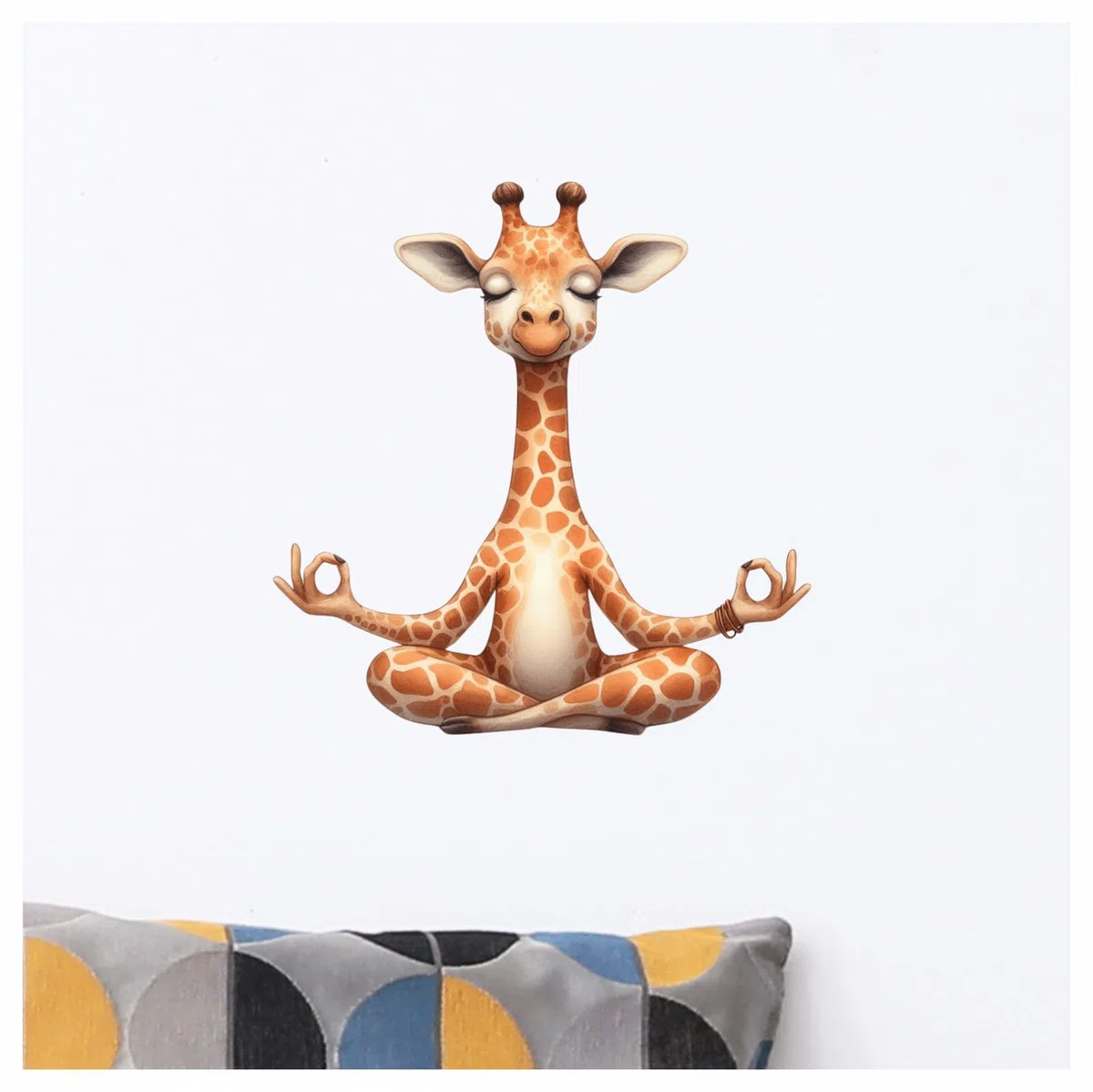 x4 Autocollants en vinyle girafe couvrent les marques, non transparents, imperméables, décalcomanies artistiques. 1@ 20cm de haut, idéal pour toilettes, sièges de toilette ou voiture. 3@ 7cm de haut