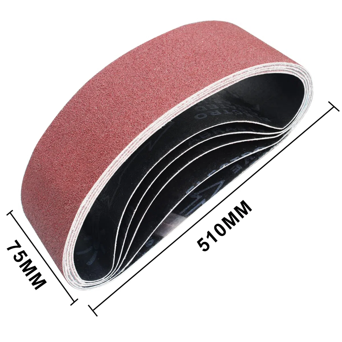 Senmai Tools 15 Pièces bandes abrasives 75 x 510 mm, (grain 40 80 120 150 240) Bandes abrasives professionnelles pour le bois, la peinture