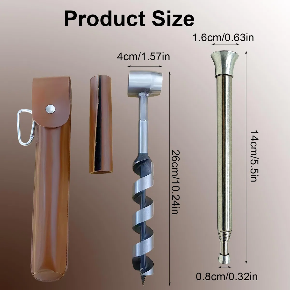 Bushcraft Foret à Main Manuel: Bushcraft Clé à Tarière, Tarière Manuelle Bushcrafts, Clé à Tarières à Main Bushcrafts Avec Holster & Blow Fire Tube Pour La Randonnée, Le Camping Et Les Aventures