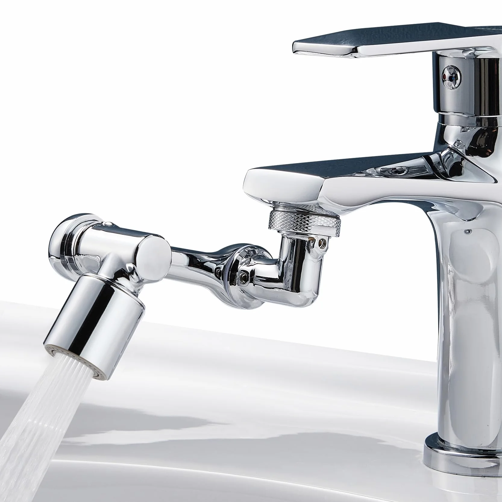 Robinet à Rallonge Rotatif Multifonctionnel, 1080°Extension Robinet en Laiton, Economiseur D'eau pour Adaptateur Ajustable