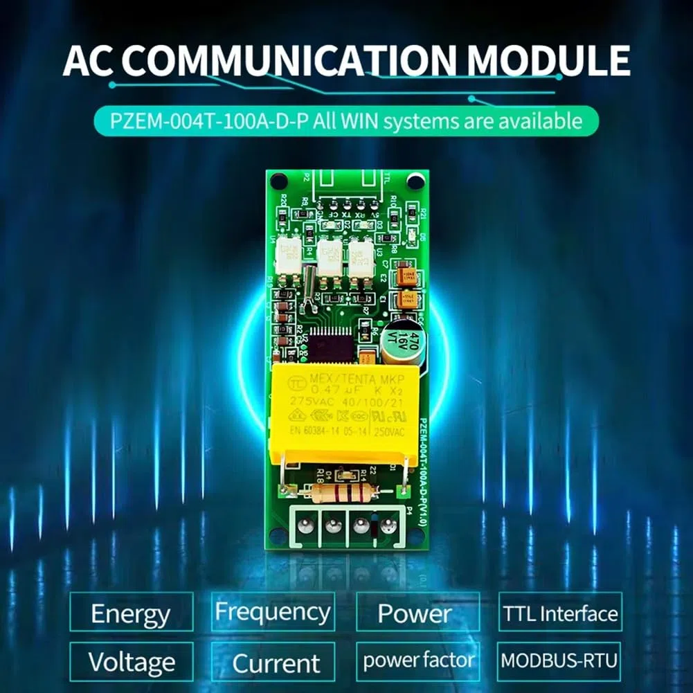 Module de Test de Puissance AC Digital Meter PZEM-004T Voltmètre Ampèremètre Wattmètre Fréquence Interface Série TTL de L'Array de Broches Version Ouverte