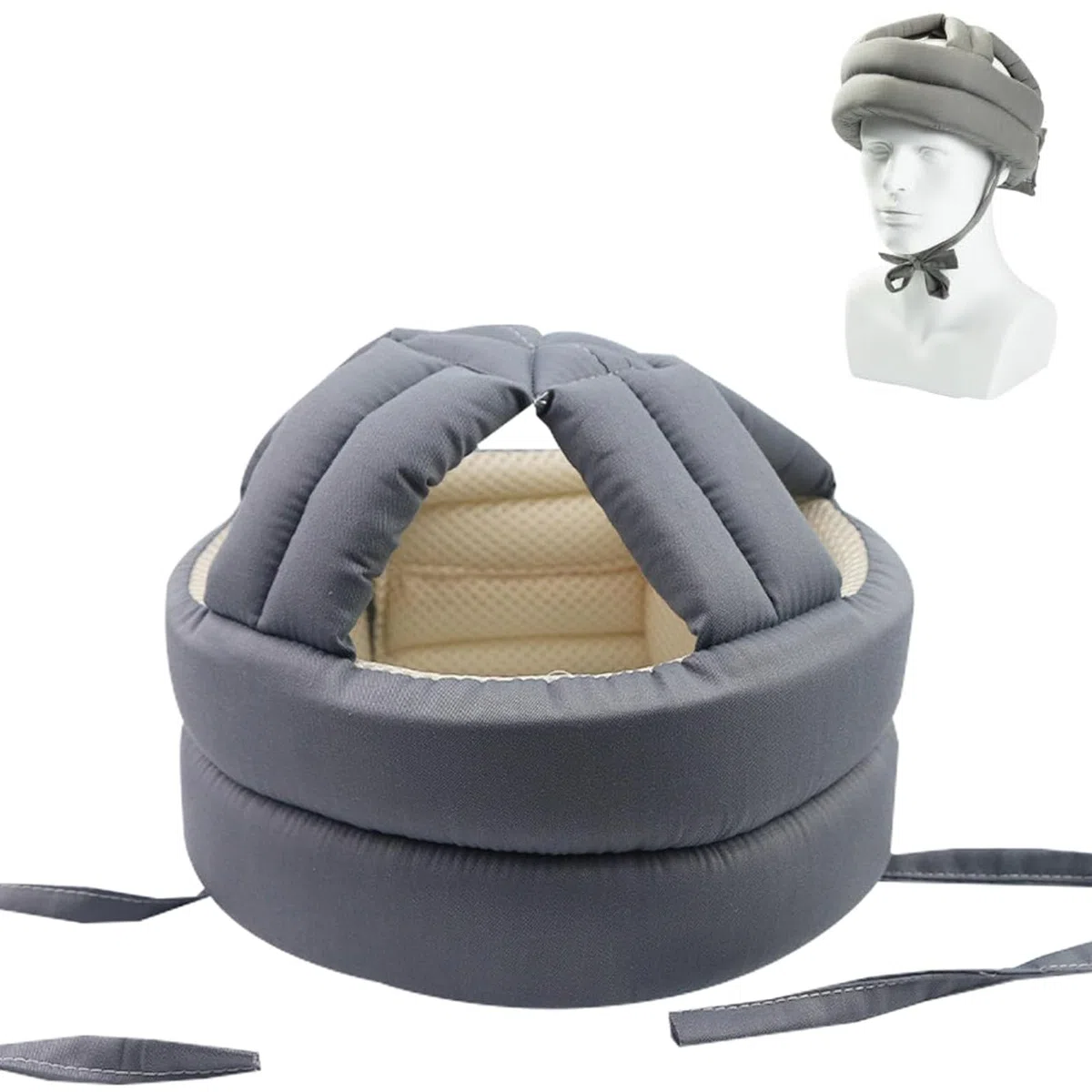 Casque De Protection Épais Souple Et Réglable Respirant pour Personnes Âgées, Casque De Sécurité Anti-Chute pour Tête De Personne Âgée, Protecteur De Tête pour Adulte