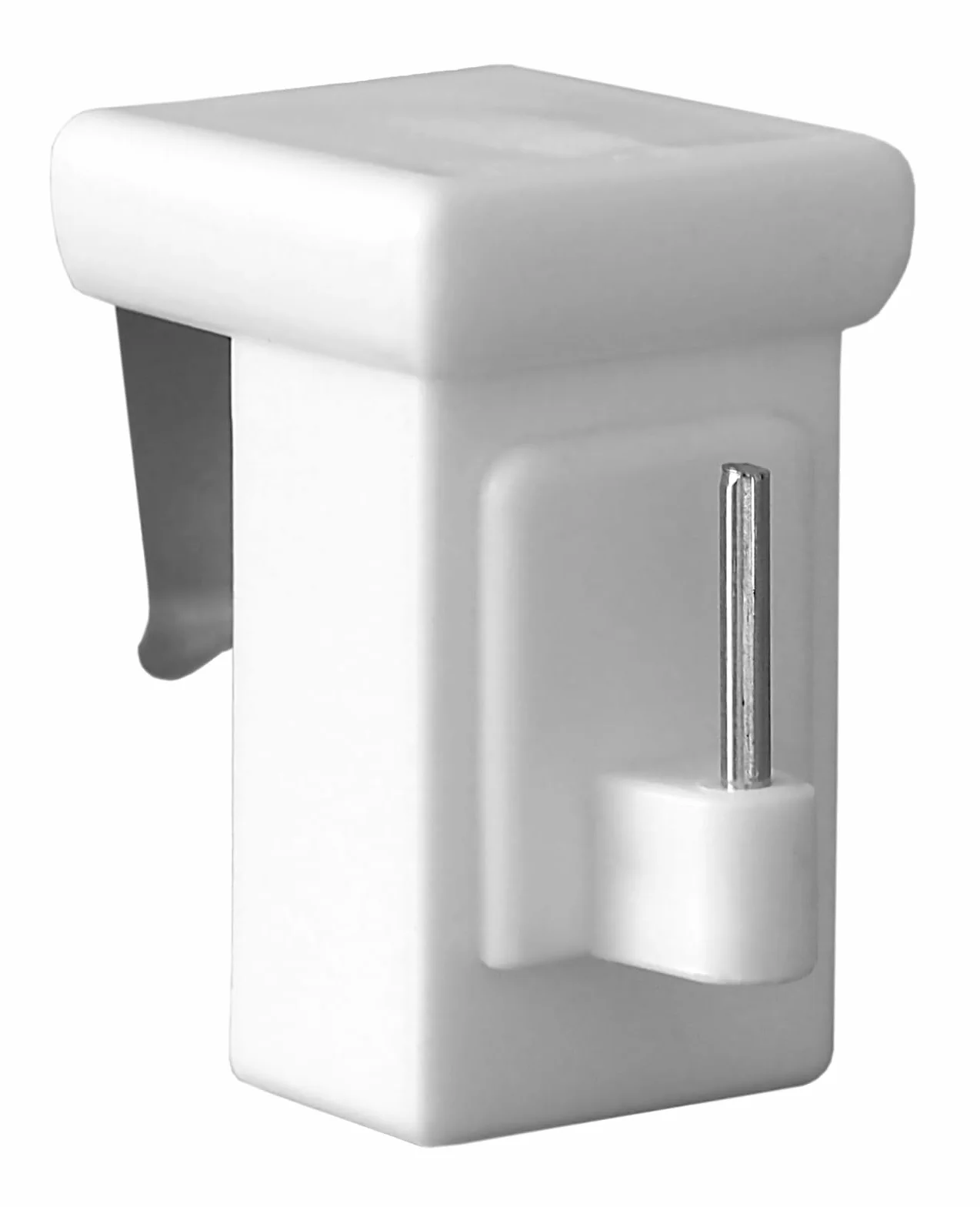 Dekondo Lot de 10 crochets de fenêtre blancs à clipser, épaisseur du battant : 10-27 mm, utilisation universelle pour fixer des décorations