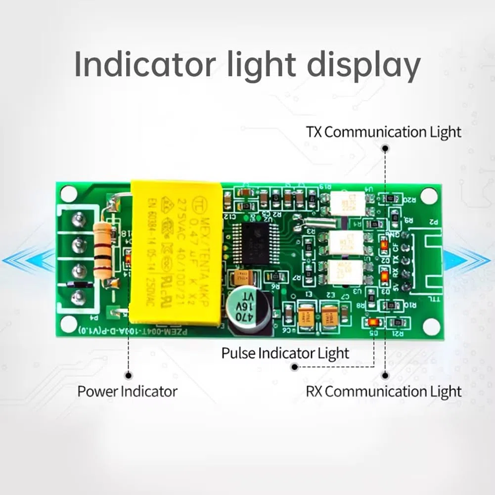 Module de Test de Puissance AC Digital Meter PZEM-004T Voltmètre Ampèremètre Wattmètre Fréquence Interface Série TTL de L'Array de Broches Version Ouverte