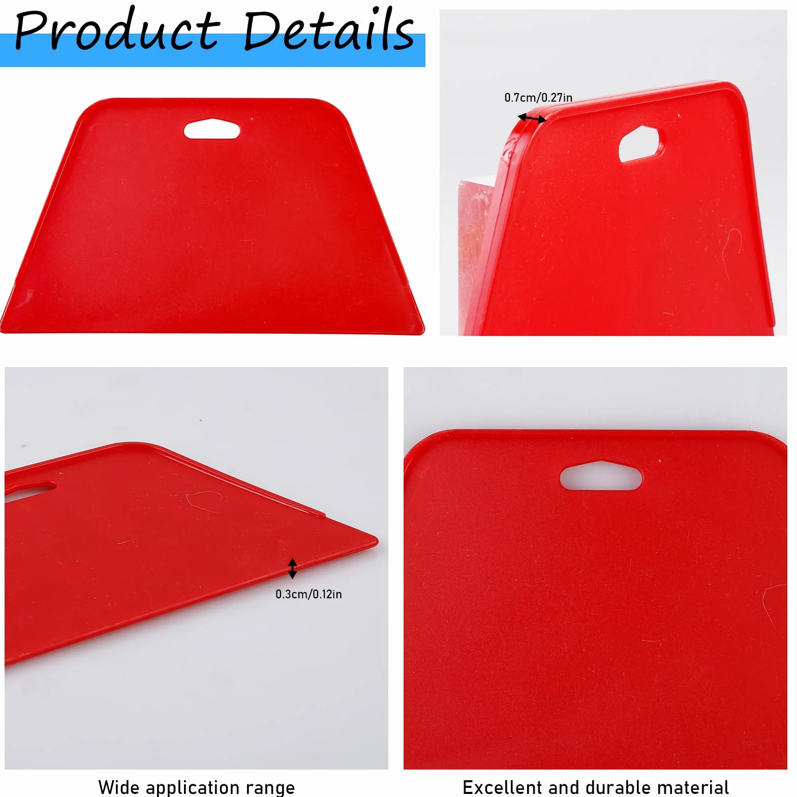 Lot de 15 outils de lissage pour papier peint - Avec brosse à tapisser, raclette, rouleaux et outil de coupe - Kit de suspension pour papier peint pour contact adhésif - Kit d'application (rouge)