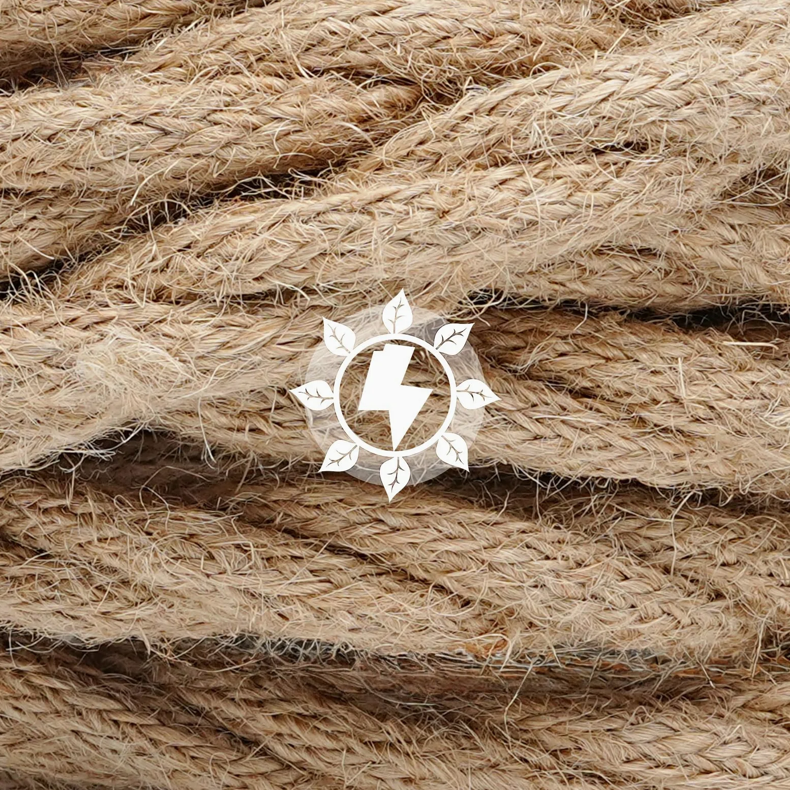 GreenSun Cable Electrique Cable Corde - 5M Fil Electrique Cable 3G0,75 Fil Electrique Corde 3x0,75mm² Câble Cordon d'alimentation Rétro Tressé Corde Fil de lin électrique à 3 conducteur