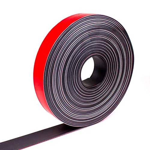 Rouleau Aimanté avec Adhésif Mousse, Bande Magnétique en Rouleau de 10m largeur 10mm, épaisseur 1,5mm