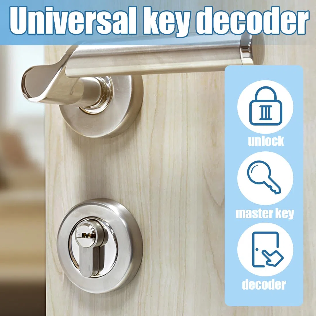 Passe partout Outil De Crochetage De Serrure Et Décodeur 2 En 1,kit De Crochetage De Serrure De Porte,lock Pick Decoder,outil Crochetage Et Décodeur Serrure,SS002 PRO