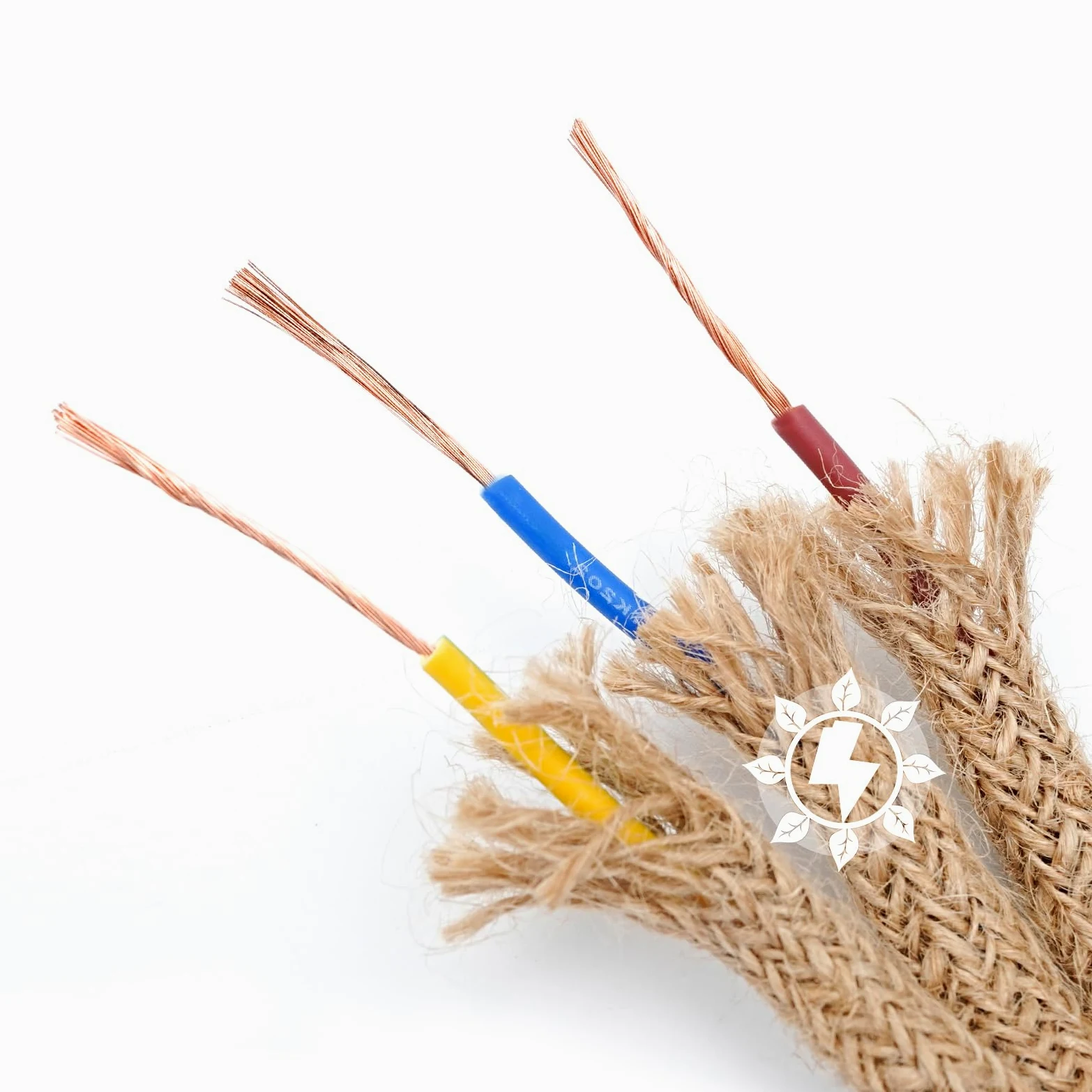 GreenSun Cable Electrique Cable Corde - 5M Fil Electrique Cable 3G0,75 Fil Electrique Corde 3x0,75mm² Câble Cordon d'alimentation Rétro Tressé Corde Fil de lin électrique à 3 conducteur