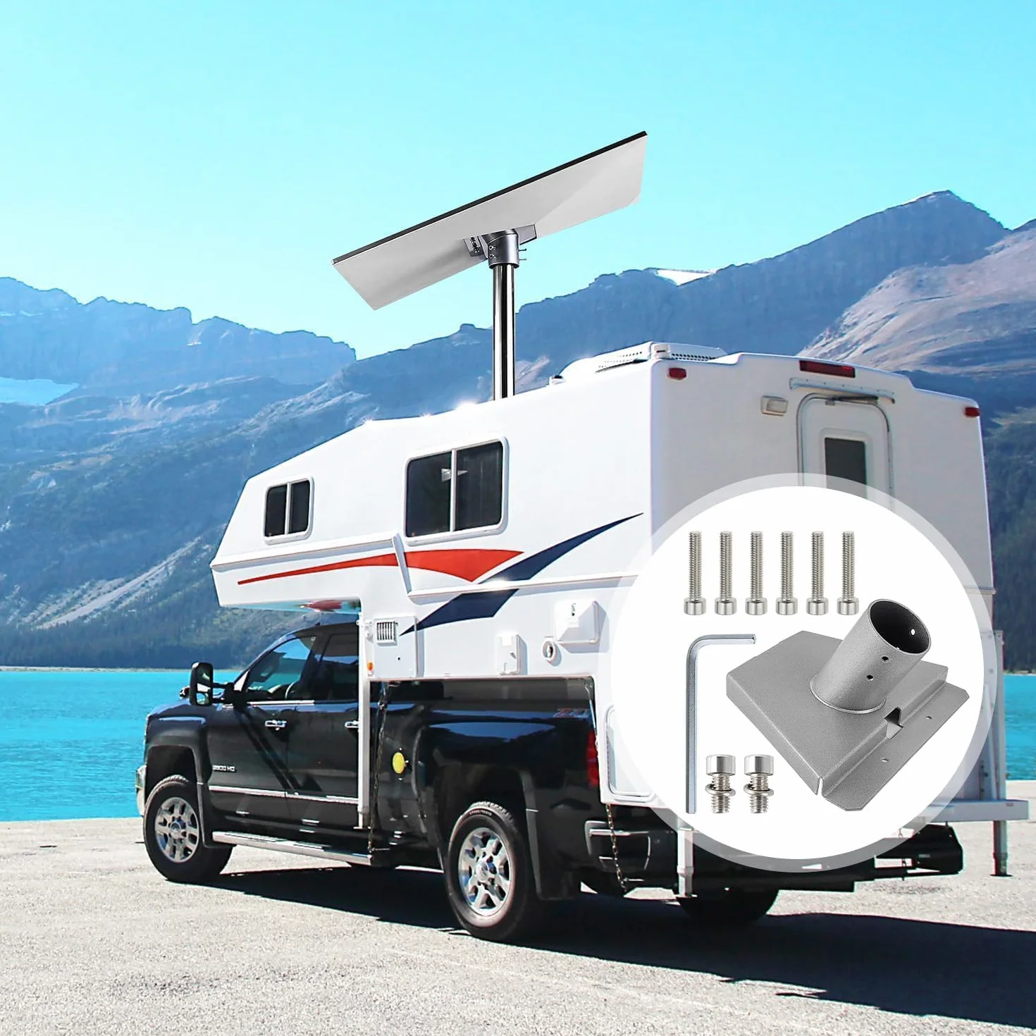 Compatible avec Starlink Mini Gen 3, Le Lit Complet D'internet par Satellite pour Starlink, Fixation Support pour Starlink Gen 3, Comprenant le Plat Standard V3 Ainsi Que Le Kit de Montage