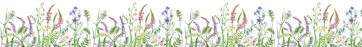 Dimex Frise adhésive FLEURS DE PRAIRIE - Frise murale pour papier peint - Tatouage mural décoratif pour murs, meubles, plafonds, papiers peints, portes - sur 5 m x 0,15 m par rouleau