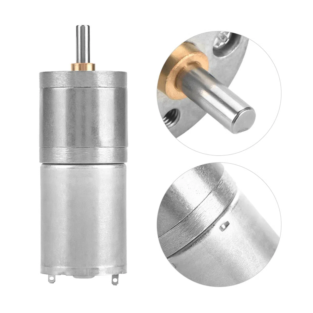 Jga25 370 Motoréducteur 25Mm 12V Moteur 500Rpm 1Pcs Dc 12V 25Ga 370 Moteur à Engrenages en Métal à Basse Vitesse pour Serrure électronique (12V 500Rpm) (12V 400RPM)