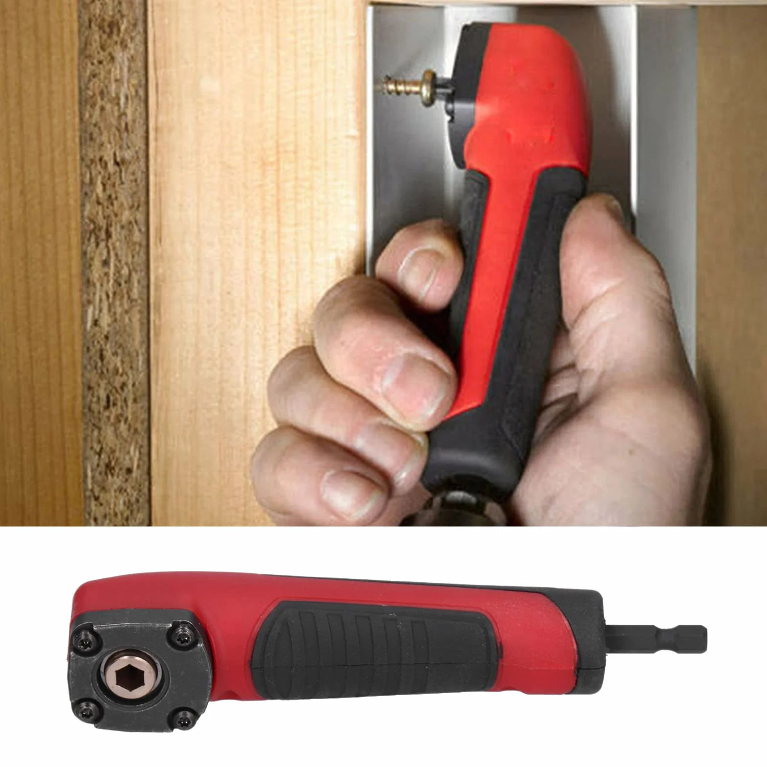 BigKing Perceuses à Angle Droit, Perceuses à Angle Droit Adaptateur, Adaptateur De Perceuse à Percussion Multifonctionnel à 90 Degrés, Pour Une Utilisation Dans Des Espaces Restreints