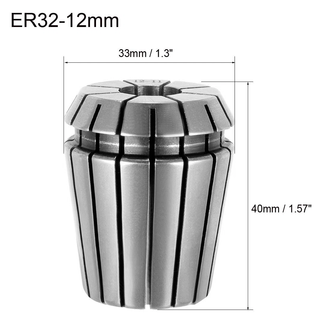 sourcing map Mandrin Ressort Serrage Pince Serrage Ressort Collet ER32 12mm Pour machine gravure CNC outil tour fraiseuse