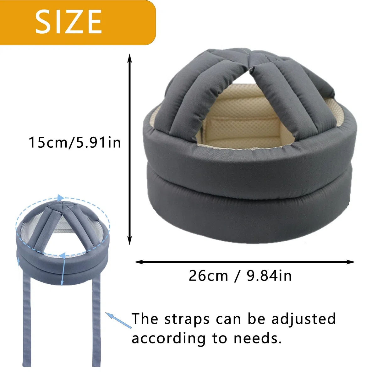 Casque De Protection Épais Souple Et Réglable Respirant pour Personnes Âgées, Casque De Sécurité Anti-Chute pour Tête De Personne Âgée, Protecteur De Tête pour Adulte