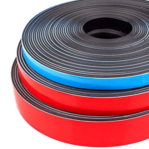 Rouleau Aimanté avec Adhésif Mousse, Bande Magnétique en Rouleau de 10m largeur 10mm, épaisseur 1,5mm