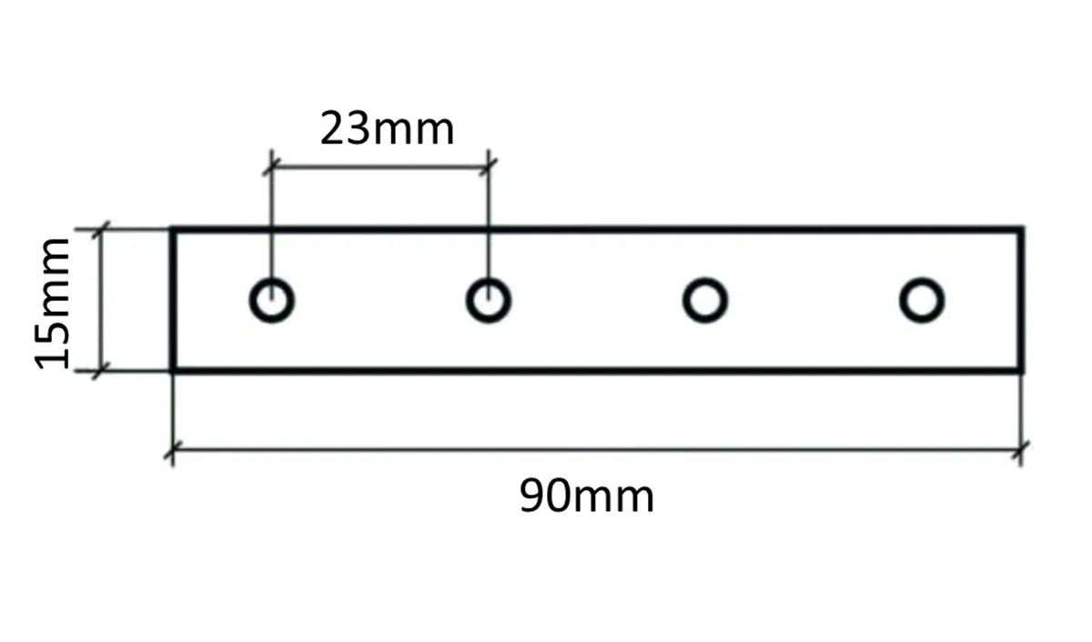 AERZETIX: 20 patte d'assemblage renfort plaque fixation en métal 90/15mm C41551