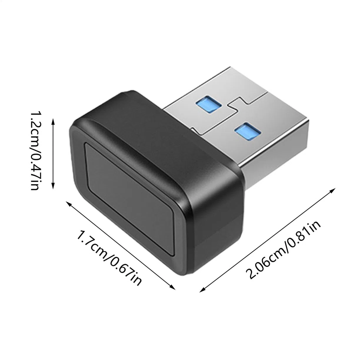 USB Fingerprint Reader-Fingerprint Reader PC, Clé de sécurité Fingerprint | Enregistrement de périphériques de sécurité Rapide, Scanner Tactile biométrique à 360 degrés pour Ordinateur Portable PC