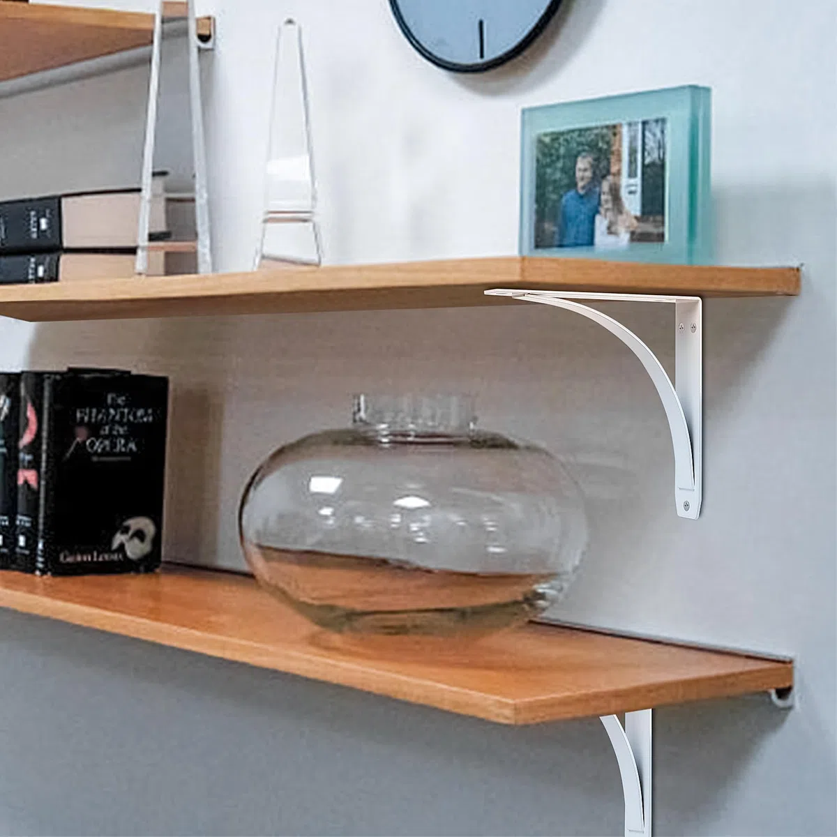 2 Pcs Equerre Etagere Murale Noir, Equerre Charge Lourde, Supports Équerre Étagère de Fixation Etagere Murale Vintage, Supports d'Étagère Murale à 90 Degrés Metal pour Meuble, 200x200x40 mm
