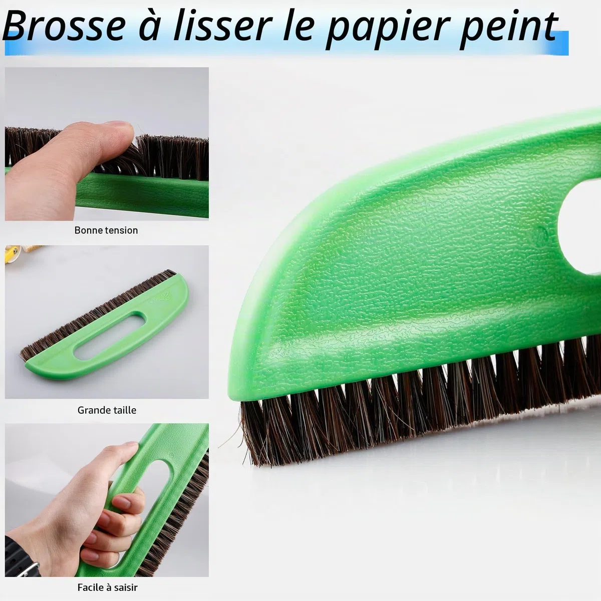 Lot de 6 outils de tapisserie, kit complet incluant brosse à tapisser, outils de tapissage, rouleaux, outil de coupe, outil de lissage de papier peint, set de papier peint pour contact adhésif
